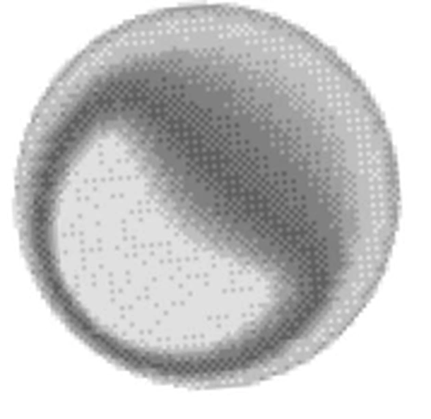 A silver sphere
